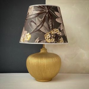 Keramická stolní lampa Passiflora Gold „M“